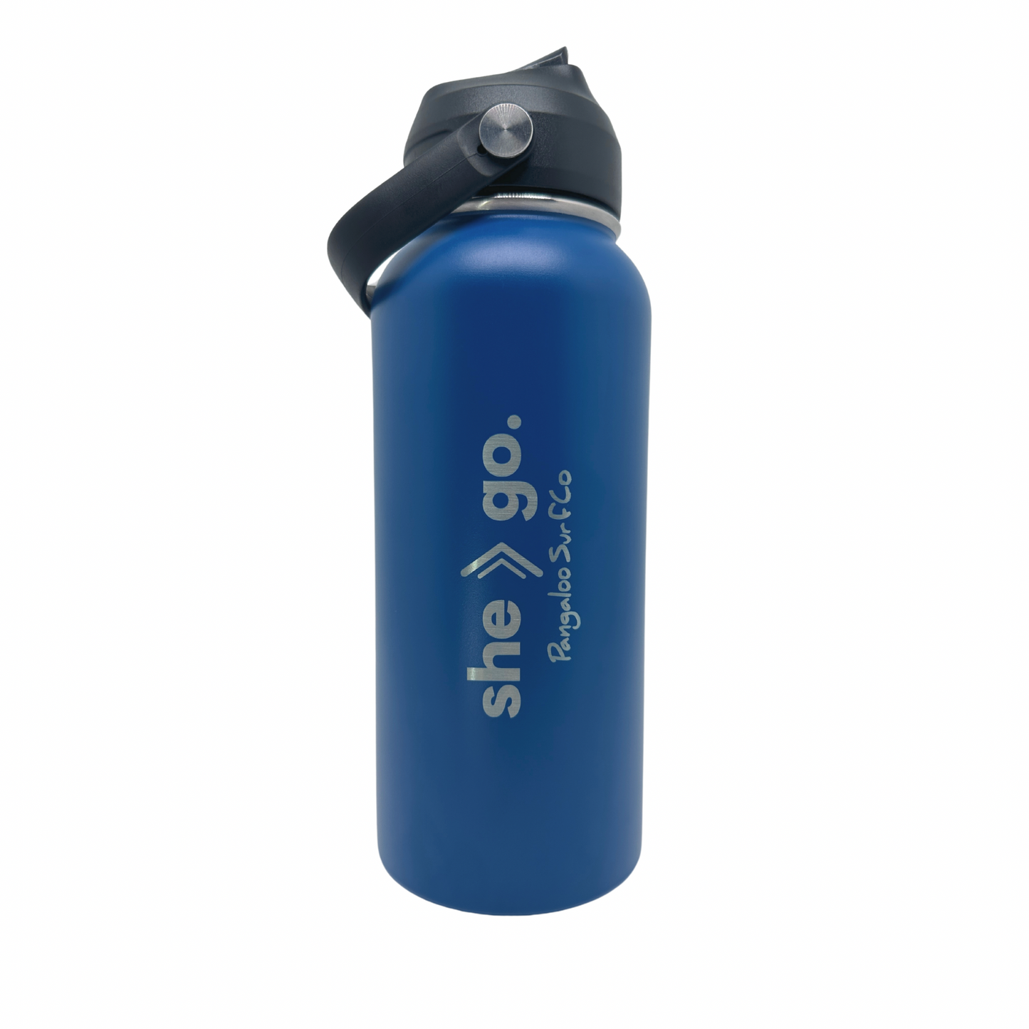 32 Ounce Insulated Water Bottle - she go. (Navy Blue)