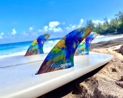 Thruster Surf Fins - Size Small - FCSII Fin Box (Multicolor Chromatic)