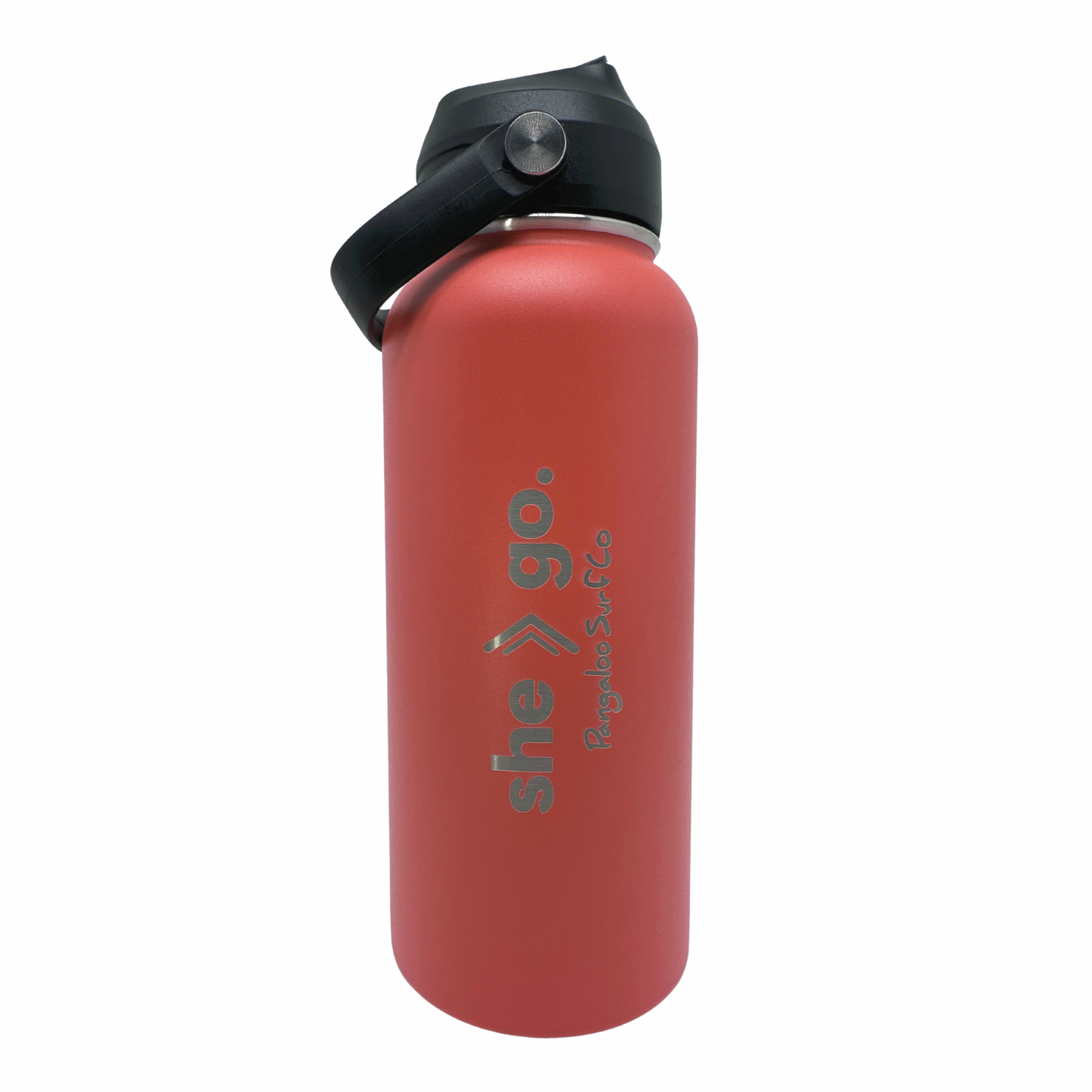 32 Ounce Insulated Water Bottle - she go. (Coral)